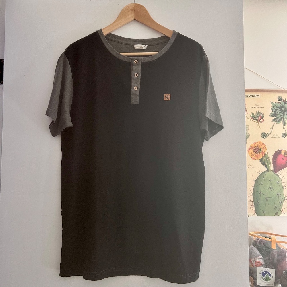 Tentree Hemp Henley Regular Fit Crew T-shirt Men's Medium